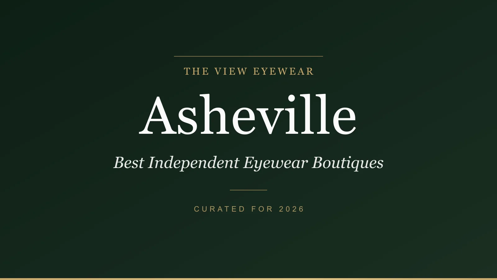 Best independent eyewear boutiques in Asheville North Carolina carrying Lindberg DITA and Thierry Lasry designer frames