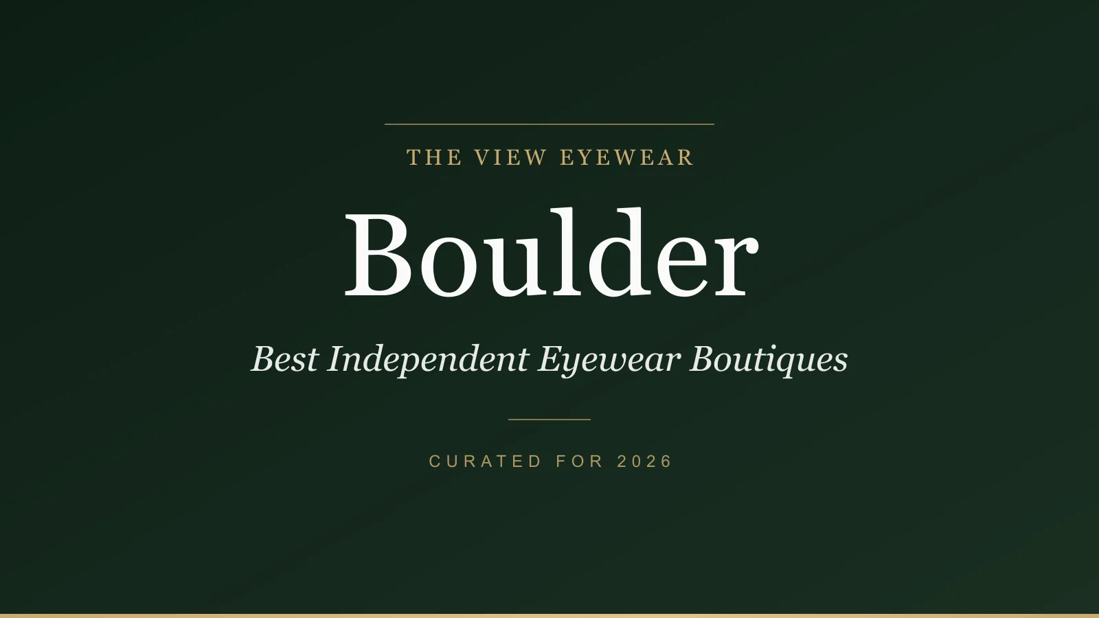 Best independent eyewear boutiques in Boulder Colorado carrying Lindberg DITA Anne et Valentin and Matsuda frames
