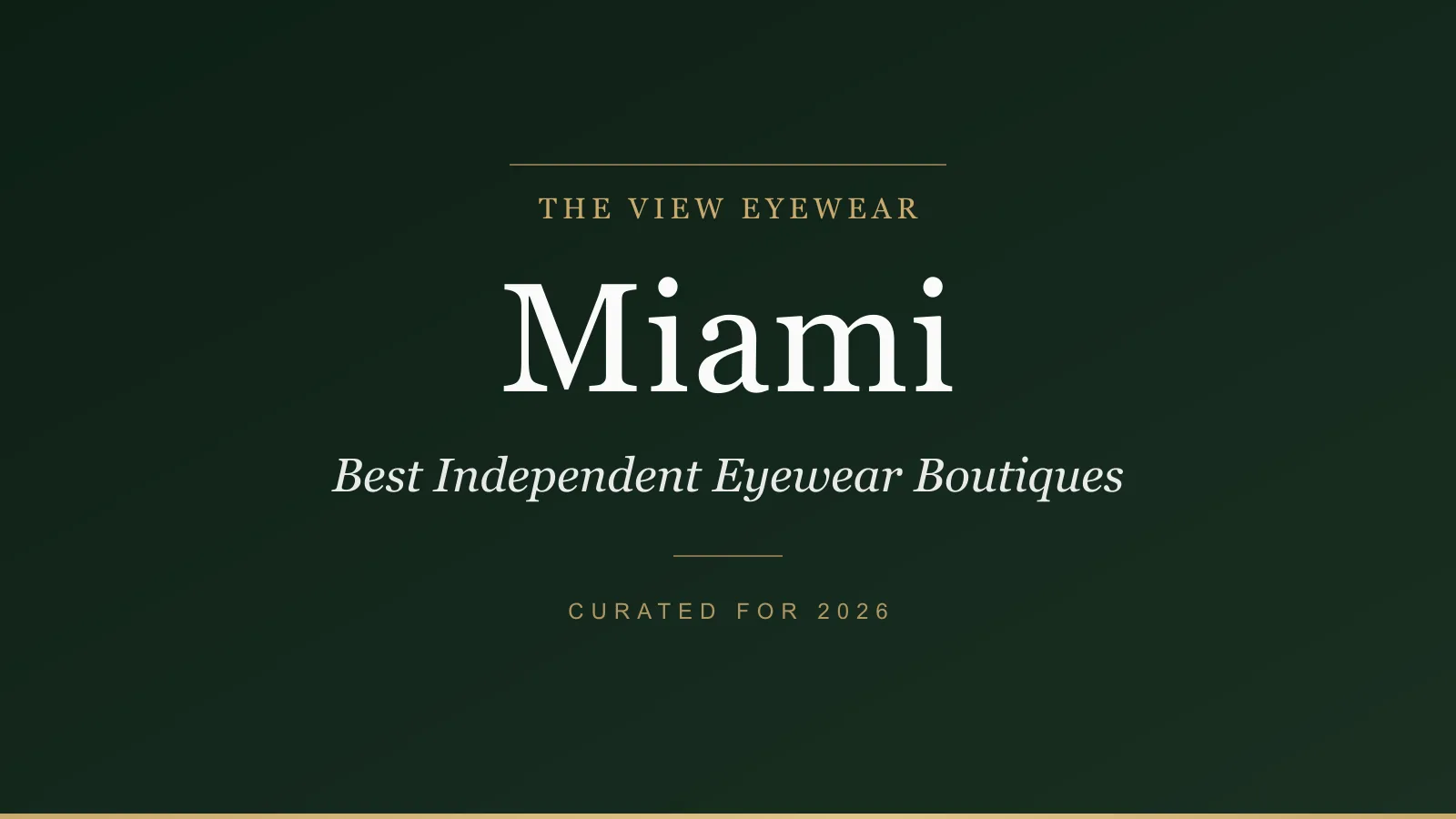 Best independent eyewear boutiques in Miami Florida carrying Lindberg DITA Matsuda and European designer frames
