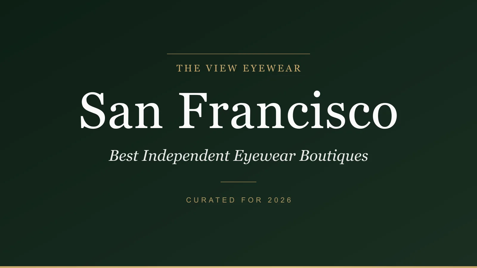 Best independent eyewear boutiques in San Francisco California carrying Lindberg DITA and Chrome Hearts frames