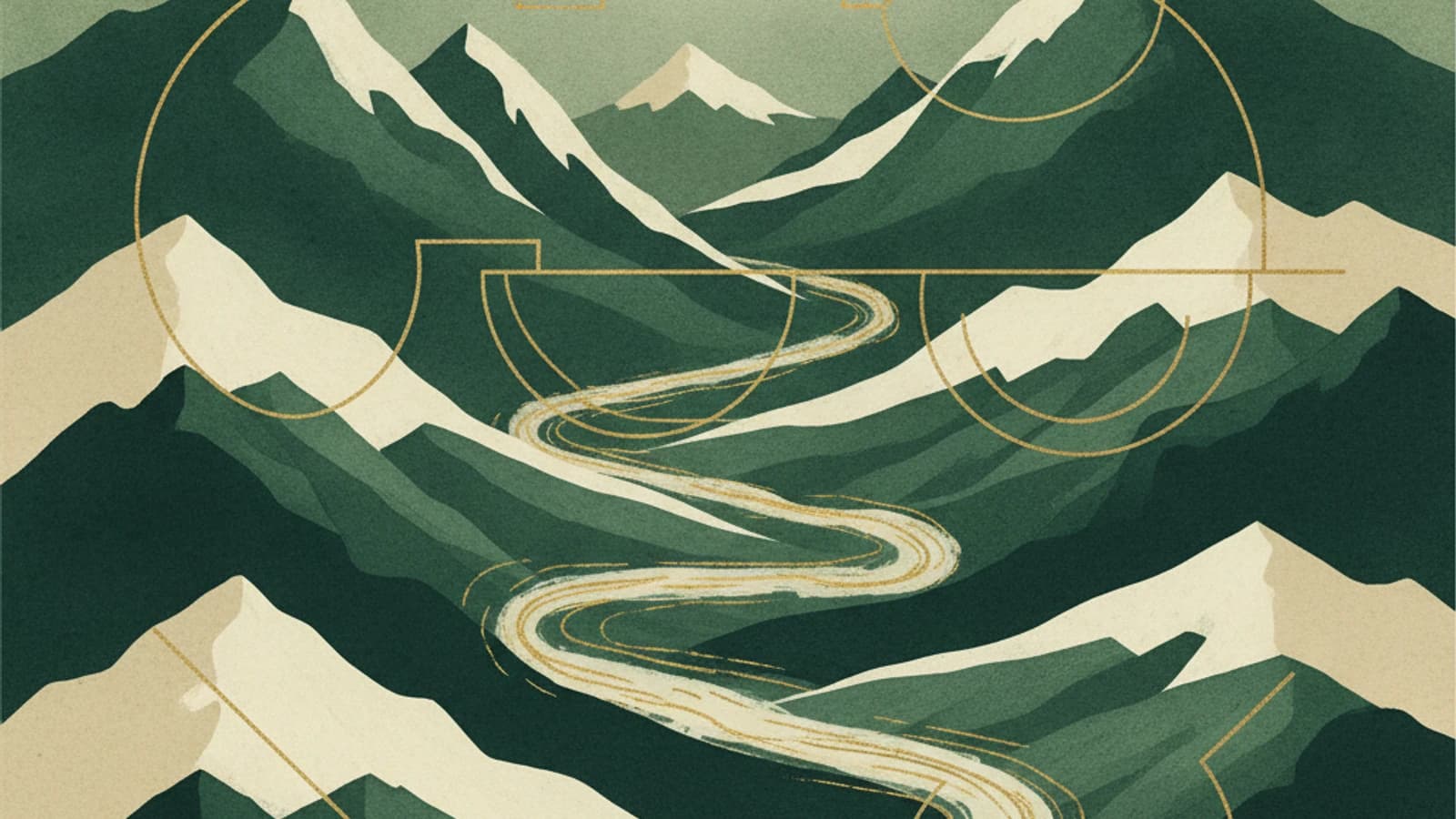 Abstract editorial illustration of South Dakota eyewear scene