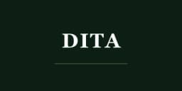DITA logo — Japanese titanium and acetate luxury eyewear from Los Angeles
