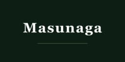 Masunaga logo — Japanese titanium and acetate eyewear heritage since 1905