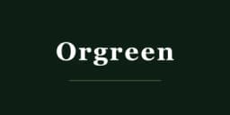 Orgreen logo — Danish titanium eyewear in precise custom colors